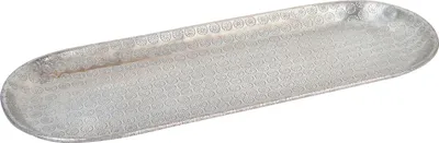Zdjęcie produktu dla Vintage Taca Świeca Dekoracja Jasur Srebro 45cm