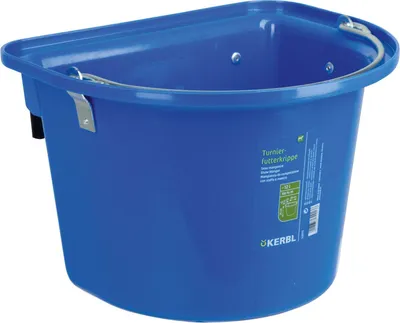 Produktbild von KERBL Turnier-Futterkrippe mit Einhängebügel und Tragegriff Blau