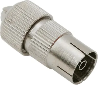 Immagine prodotto di 10x presa coassiale TV - controspina coassiale in metallo - spina per antenna per TV e cavo coassiale - 10 pezzi [05006]