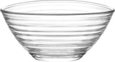 Produktbild von 1x Klar 11cm Derin Servierschale aus Glas - Klein KÃ1/4che Pasta Salat Frucht PartypLatté Essen Dip Snack-Geschirr-Set - von LAV