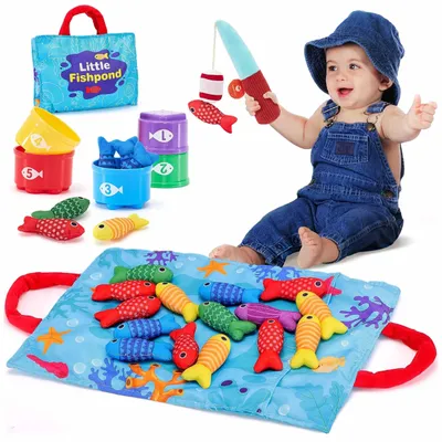 Image de ABC BetterToys® : Jeu de pêche en feutre – Jouet éducatif