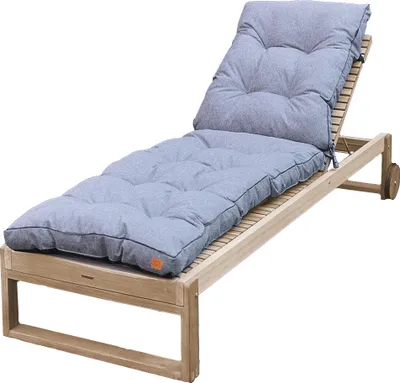 Produktbild von Gartenliege Auflagen für Deckchair Polsterauflage für Sonnenliege – Liegenauflage – 190 cm - hellgrau