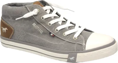 Produktbild von Mustang Herren Sneaker High Top Schnürer Halbschuh Basic Schnürung weiß 4072-507, Größe:44 EU, Farbe:Grau
