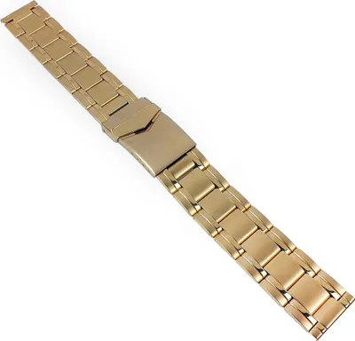 Produktbild von Minott Uhrenarmband 18mm | Edelstahl, vergoldet, Faltschließe 30626G