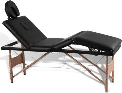 Immagine prodotto di Tavolo da massaggio pieghevole - Tavolo pieghevole - Per massaggi professionali - Design a 4 zone - 186 x 68 cm - Nero