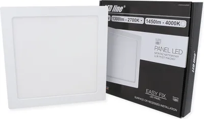 Immagine prodotto di pannello LED da 18W Plafoniera ultra sottile da 14 mm Luce spot Bianco caldo 1300 lumen Angolare