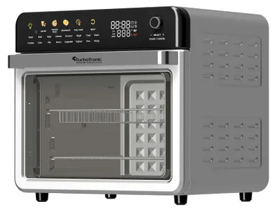 Obrázok produktu pre TurboTronic Multi-Smart rúra - AFO330 - 19-v-1 teplovzdušná rúra a fritéza, výkon 2100 W, 34 l až 0,5 kg hranolčekov, mini rúra s funkciou sušenia, gril, fritéza, sušička, strieborná