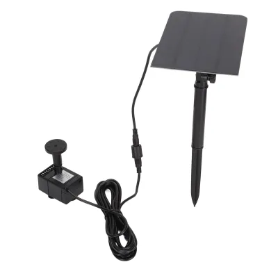 Obrázek produktu pro Solární čerpadlo pro zahradní jezírka, 200 l/h, solární vodní čerpadlo, napájené z USB, zahradní fontánové čerpadlo