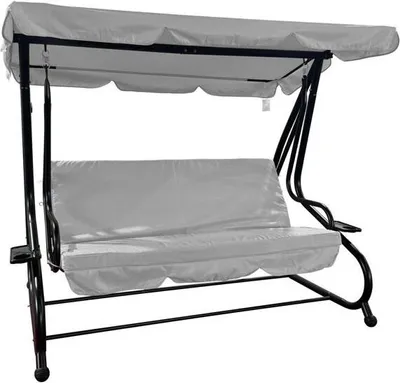 Produktbild von ROJAPLAST De Luxe II Gartenschaukel Metallgrau YN8209S