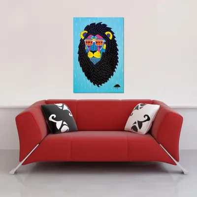 Immagine prodotto di Mulga - Leroy il leone - poster animale stampato - dimensioni 61x91,5 cm