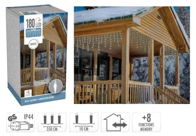 Obrázek produktu pro Rampouch osvětlení 3,5m, 180 LED - Studená bílá