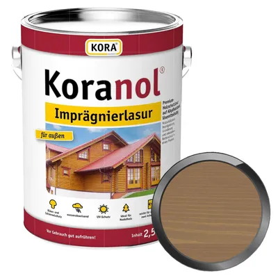 Produktbild von KORA Koranol Imprägnierlasur 2.5 Liter QUARZ