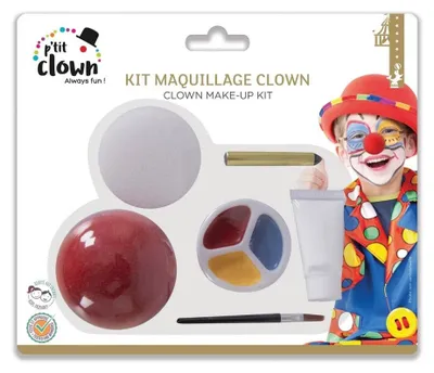 Produktbild von Make-up-Set mit Falscher Clownsnase für Kinder - Einheitsgröße