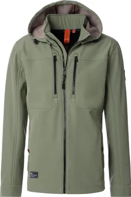 Produktbild von CASAMODA Herren Outdoor-Softshelljacke Kapuze Regular-Fit Olivgrün M