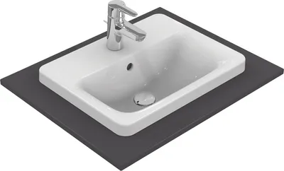 Zdjęcie produktu dla Ideal Standard umywalka do zabudowy CONNECT prostokątna 500 x 390 x 175 mm biała