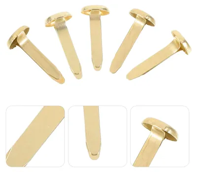 Produktbild von 100 Stück Metall-Musterklammern Mini-Brads Runde Brads für Papierbastelarbeiten Scrapbooking Grußkarten Fotoalben