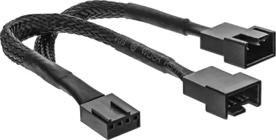 Zdjęcie produktu dla inLine® Y-Kabel für PWM Lüfter 4pol Molex 1 Stecker / 2 Buchse, 0,15m