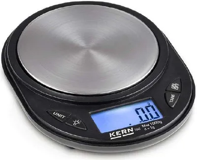 Produktbild von KERN & SOHN Taschenwaage, Schwarz, 500 g, Metall, 100 mm, 130 mm, 18 mm