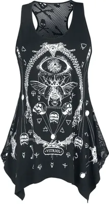Produktbild von Jawbreaker Top Damen Vitriol Skull Mesh schwarz S