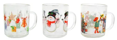 Produktbild von 3 Stück Kinderpunschgläser Teegläser Glühweingläser 200ml im weihnachtlichen Design