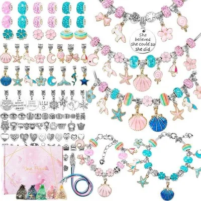 Produktbild von DIY-Schmuckmacher-Set für Erwachsene und Kinder - Mädchen und Frauen - Handgefertigter Schmuck