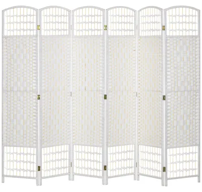 Obrázek produktu pro Skládací přepážka do místnosti - model 830-701V02Wt - paravan - 240 x 170 cm - bílá barva