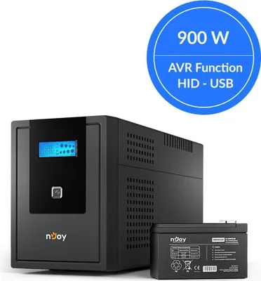 Immagine prodotto di nJoy Cadu 1500 Line Interactive UPS Alimentazione di emergenza per LAN, PC, modem/router, TV e sistemi di sicurezza