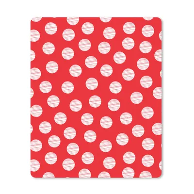 Produktbild von MuchoWow® Mauspad Mousepad Polka dots - Muster - Rot - Weiß 30x40 cm - Mousepads - Maus Mat - Pad - Mausunterlage - Mausmatten