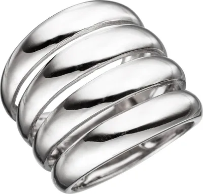 Produktbild von JOBO Damen Ring breit 925 Sterling Silber rhodiniert Silberring Größe 54