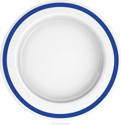 Produktbild von Ornamin Großer Teller mit Kipp-Trick, Durchmesser 27 cm Blau