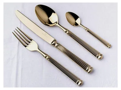 Produktbild von Besteckset - Dinnerbesteck Gold - 4-teilig - Edelstahl