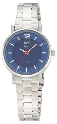 ETT Eco Tech Time ELS-12165-31M Damen-Armbanduhr Solar Stahl/Blau 1