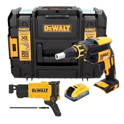 Produktbild von DeWalt DCF 620 NT Akku Trockenbauschrauber 18 V 30 Nm Brushless + 1x Powerstack Akku 5,0 Ah + TSTAK - ohne Ladegerät