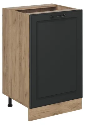 Image de Meuble bas de cuisine Vicco R-Line Anthracite campagne/Chêne doré 50cm sans plan de travail, Model 70354
