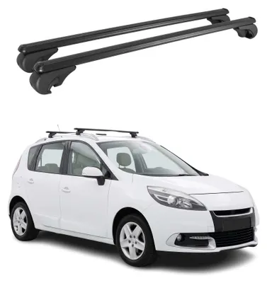 Image de Barres de toit Transversales pour Renault Scenic III 2009-2016 Alu Noir 2x, Image générée par une IA