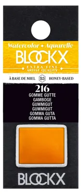 Produktbild von Blockx 3x Aquarellfarbe, Gummigutt - 1/2 Näpfchen 1,5ml - Gummigutt 41216BXC