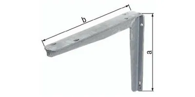 Productafbeelding van Gustav Alberts console, 200x250 mm, staal, onbehandeld, verzinkt, gemaakt van een T-profiel - 800703