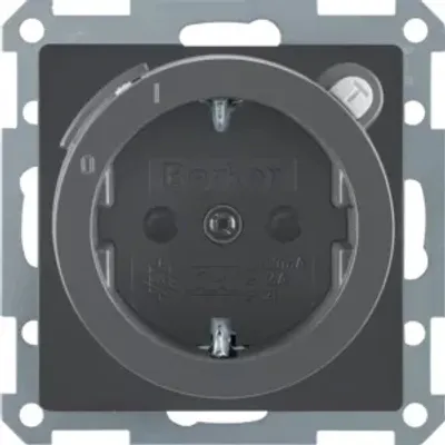 Immagine prodotto di Presa SCHUKO Berker 47086086 con interruttore differenziale, antracite, completa di Berker Q.1/Q.3