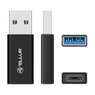 Produktbild von Tellur TLL155681, USB-A, USB-C, Schwarz