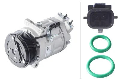 Immagine prodotto di Compressore dell'aria condizionata 12 V Ø 115 mm HELLA Thermo-Expertise per, tra gli altri, RENAULT TRAFIC