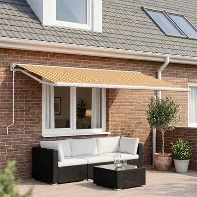 Productafbeelding van Vervangingsdoek voor zonnescherm Oranje en Zwart 500 × 300 cm