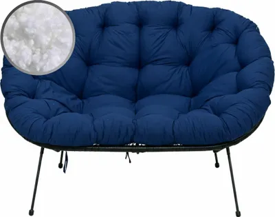 Produktbild von AMPO Sitzkissen Polsterkissen Freizeitkissen Gartenkissen für das Sofa dunkelblau