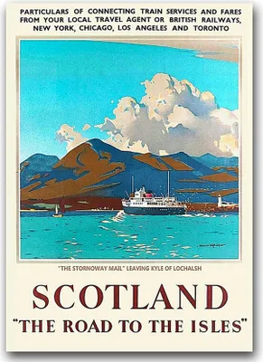 Produktbild von Poster - Canvas - Leinwand - 59,4 cm x 84,1 cm - Fotoposter - Leinwandkunst - Der Weg nach Schottland Inseln Großbritannien