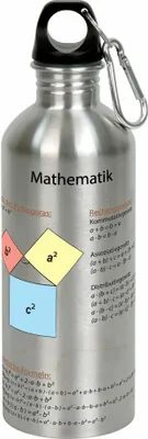 Image de Könitz Gourde Cool Bottle - Mathématiques, bouteille, acier inoxydable, argenté, 600 ml, 11 9 244 1063