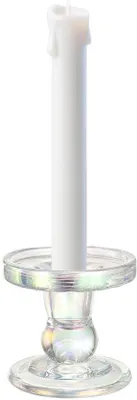 Produktbild von 8,5 cm Glas-Kerzenhalter für Stumpenkerzen und Stabkerzen