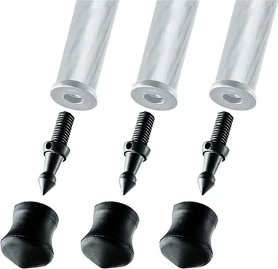 Produktbild von Gitzo Gsf30s Gummifußstativ 30 Mm Silber  Silber One Size