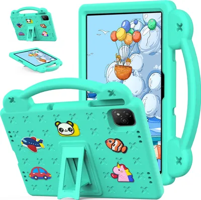 Obrázek produktu pro Ochranné pouzdro pro Infinix Xpad 11" 2024, roztomilé dětské pouzdro, odolné proti nárazům s držadlem a stojánkem Zelený