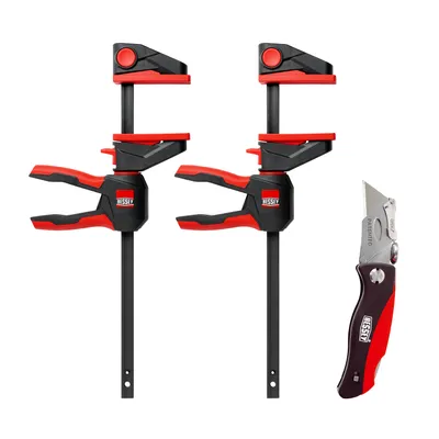Produktbild von BESSEY Aktion 2 x Einhandzwinge EZ360-30 + Klappmesser DBKPH-EU