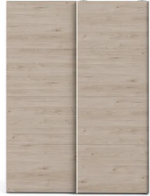 Produktbild von Veto Schiebetürenschrank B150 cm 2 Türen Weiß- und Hickory-Nachbildung.