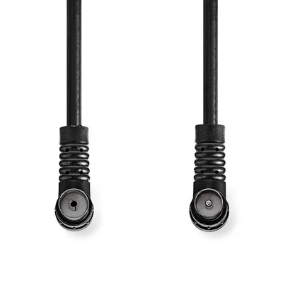 Zdjęcie produktu dla Kabel koncentryczny | IEC (koncentryczny) męski | IEC (koncentryczne) żeńskie | Niklowany | 120 dB | 75 omów | Cztery tarcze | 1,50 m | Okrągły | PCV | Czarny | Etykieta